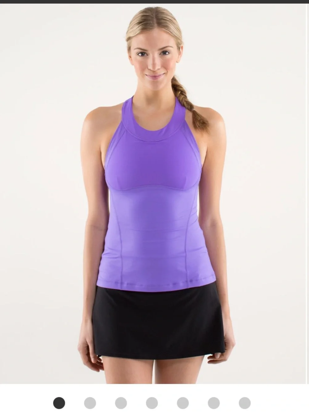 lululemon sz 10 Make It Count Tank Top Purple Racerback cutout vtg 2013 workout